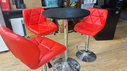 Bar height table amd chairs