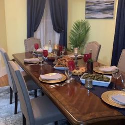 Full Dining Room Table And 10 Chairs