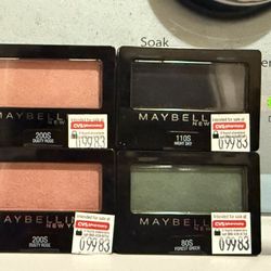 Maybelline Expert Wear Eyeshadow: Dusty Rose, Forrest Green, & Night Sky