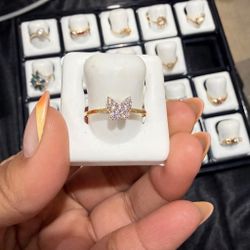 14kt butterfly ring