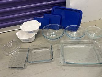 full set of pyrex dishes and bowls