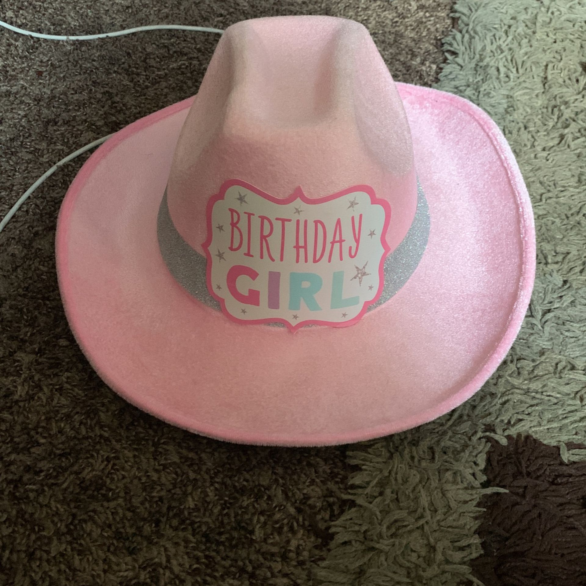 A Pink cowgirl Birthday  Hat