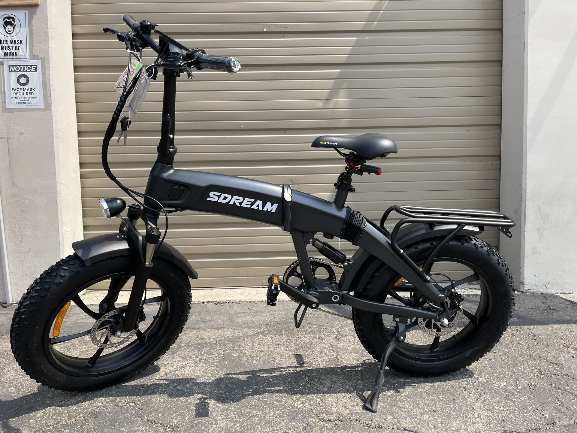SDREAM X750S - 750 Watts Fat Tire Folding Electric Bike In Black