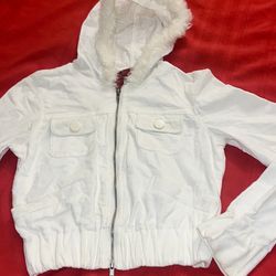 $15 Small Ecru Hooded Jacket