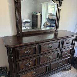 Dresser With Mirror And Nightstand 