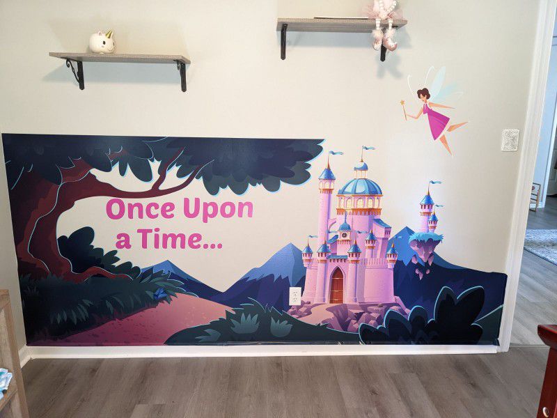 Once Upon a Time wall Graphics 7ft Wide 5 Ft Tall