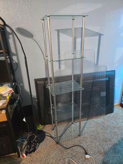 Glass display bookcase