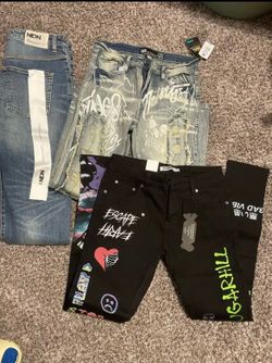 🔥 BRAND NEW JEANS & PANTS BUNDLE – $100 FOR ALL 🔥