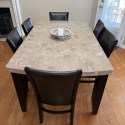 Beautiful Marble Top Dining Table Set