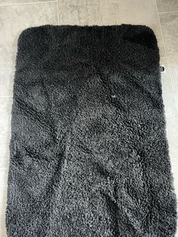 Living Colors Black Plush Bath Rug