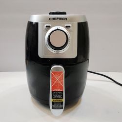 Black Air Fryer with Adjustable Temp Control (Chefman)