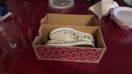 Pair of floral Vans.