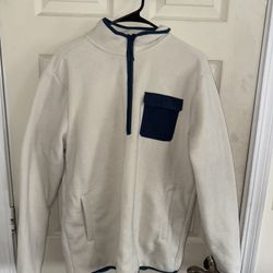 Goodfellow & Co Men's Regular Fit Polar Fleece Zip Sweatshirt M Size/Oyster