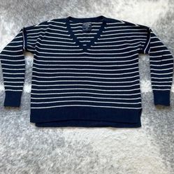 Abercrombie Striped V Neck  Sweater​ 