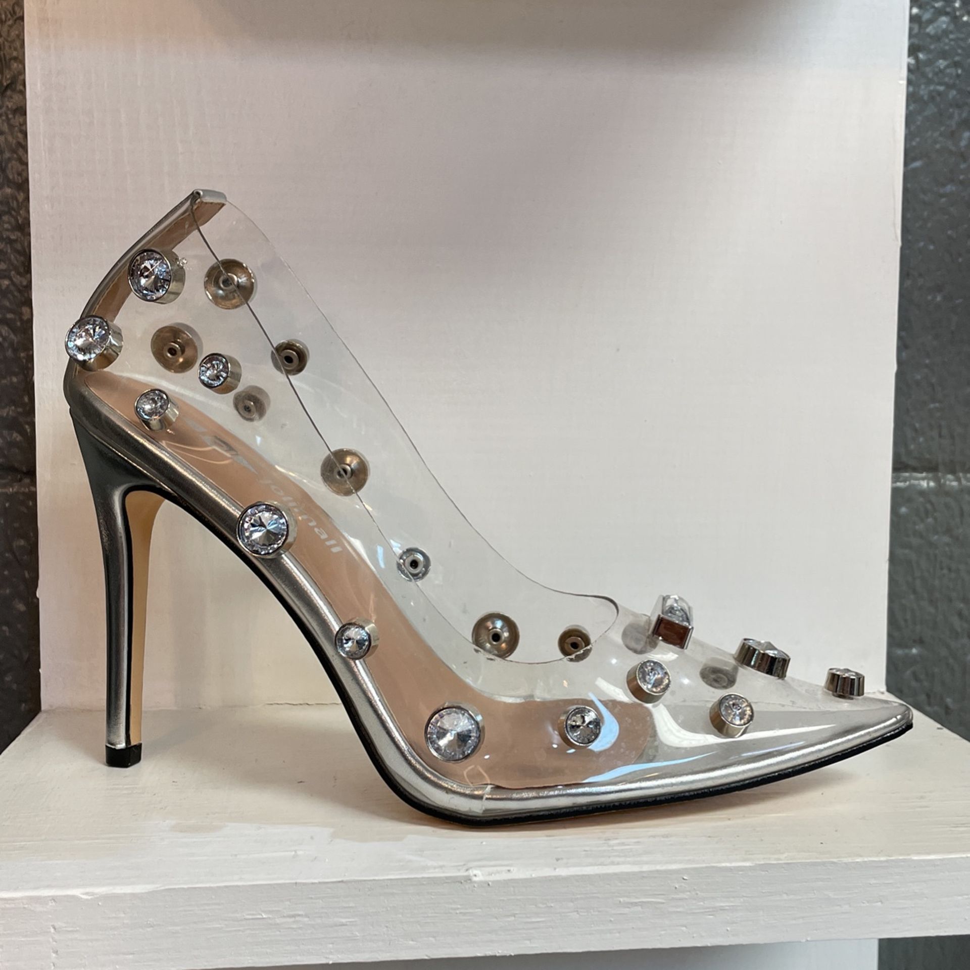 Clear Rhinestone Heels