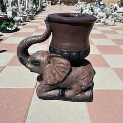 New Elephant Planter Made Out Of Cement Perfect Gift 