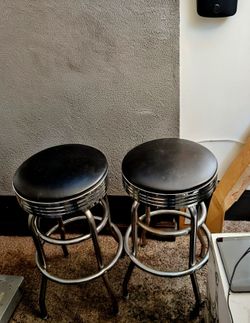 Black bar stools