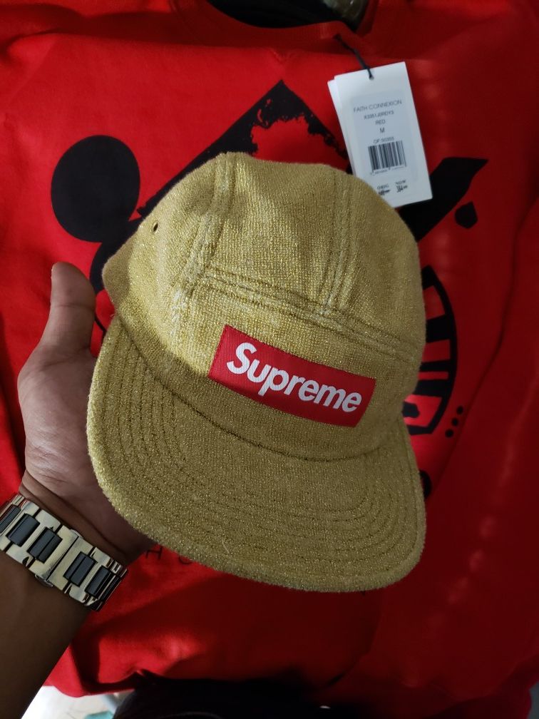 Gold supreme terry camp cap ss19