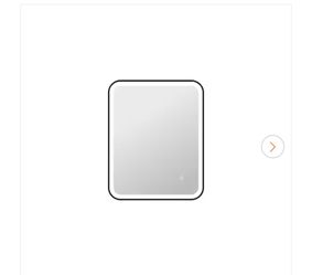 24 in. W x 30 in. H Rectangle Framed LED Wall Mirror in Black