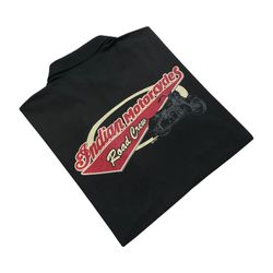 Vintage Indian Motorcycles Polo Shirt XL Mens Black Kiwi Parts Road Crew USA 80s