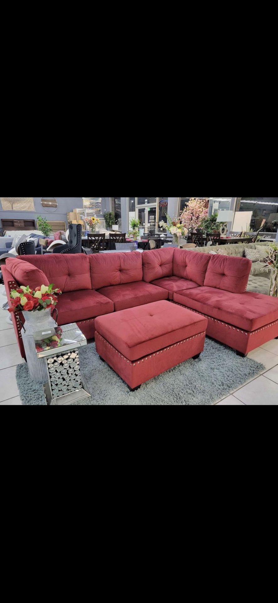 New Sectional + Ottoman