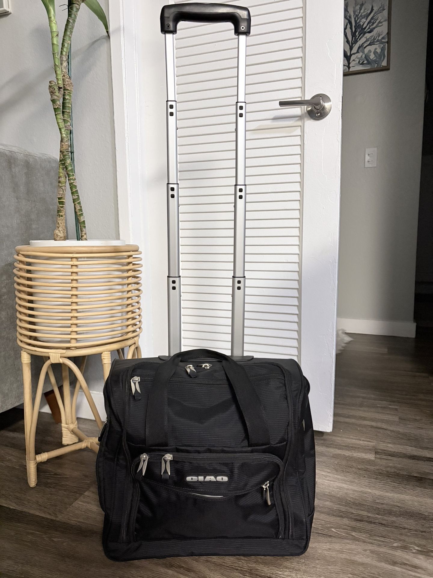 Luggage - 15 Inch Under Seat Bag - Carry On Suitcase with Rolling Wheels