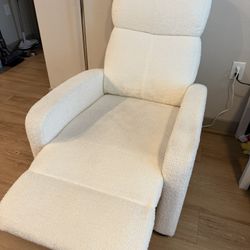 Fabric Recliner Chair Single Sofa Home Theater Seatting Adjustable Modern Single Reclining Living Room Bedroom Beige