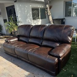 Leather Recliner Couch 