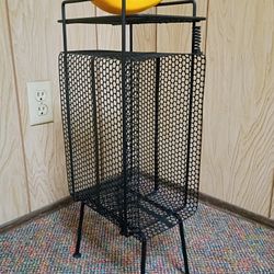 Mid Century Modern Vintage Telephone Table Mesh Rare Pen Holder in the style of Richard Galef