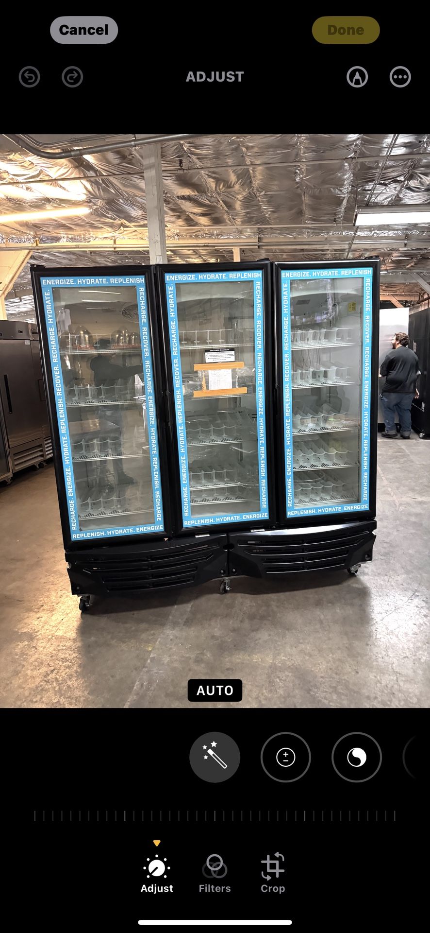 Three Glass Door Refrigerator