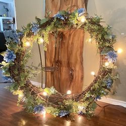 Large wreath with lights