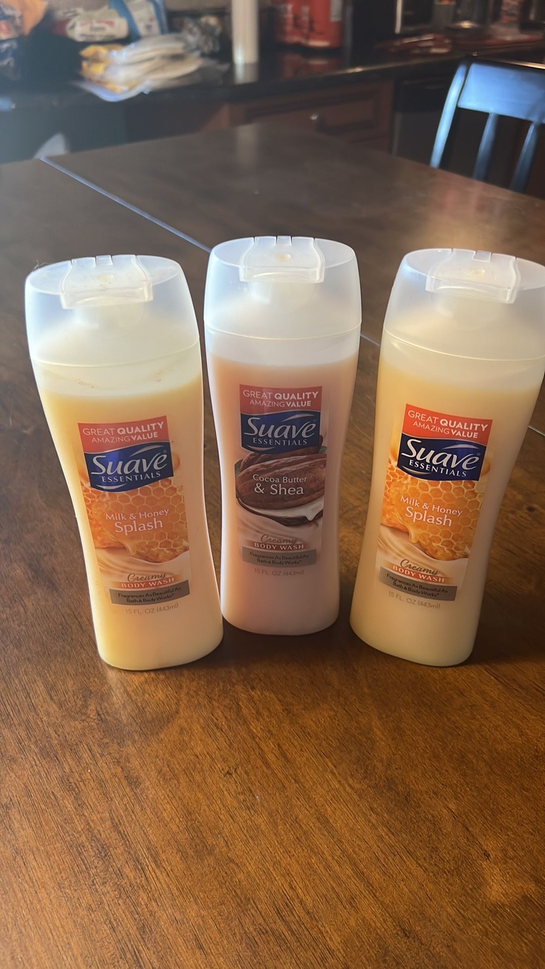 SUAVE ESSENTIALS Body Wash Bundle of 3 *NEW*