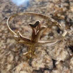 Goldplated cross bracelet 