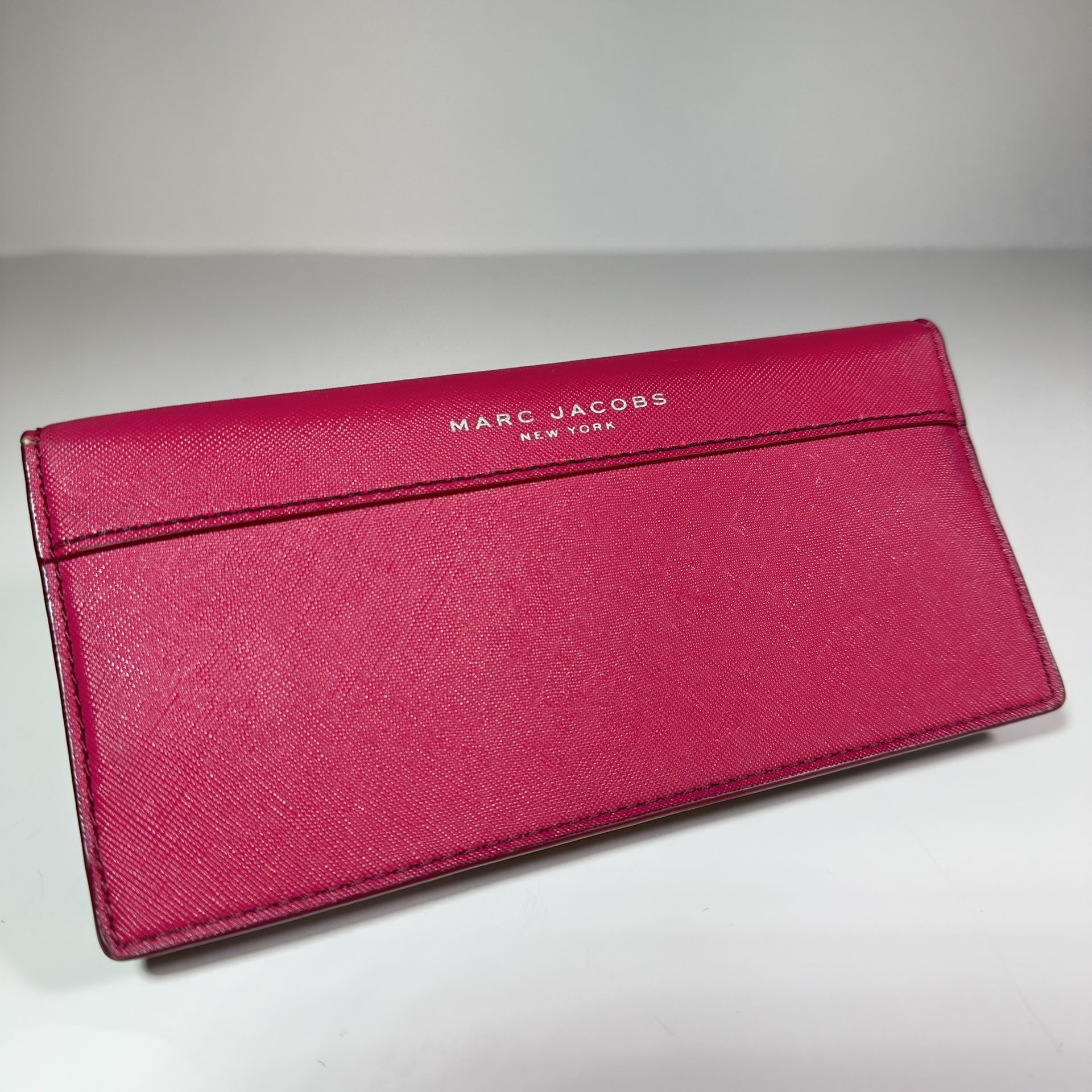 Marc Jacobs card holder wallet hot pink/black
