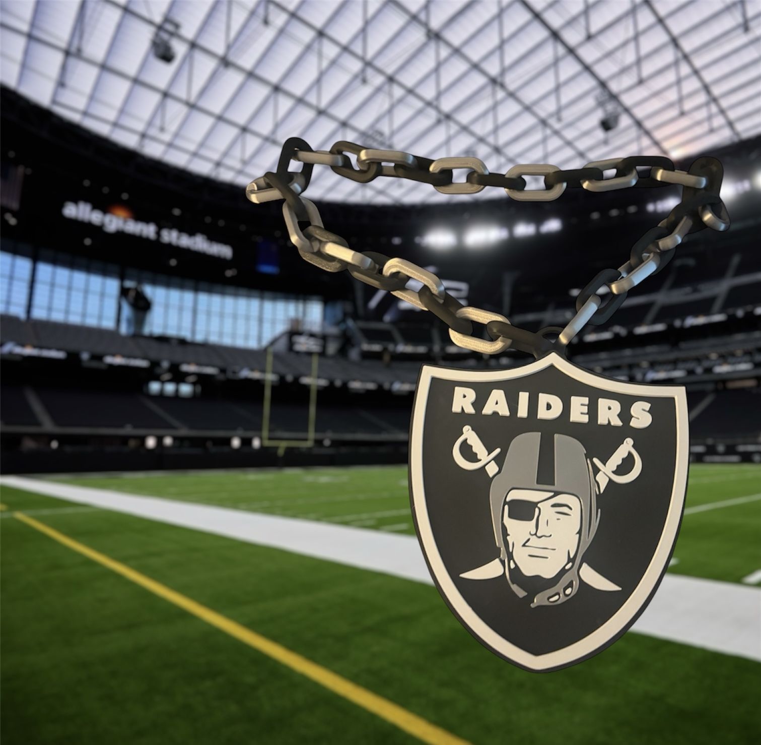 ⚪️⚫️Las Vegas Raiders Oversized Sports Fan Chain ⚫️⚪️