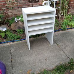 White Wooden Table/ Shelf/ Free Standing Or Hanging Shelf