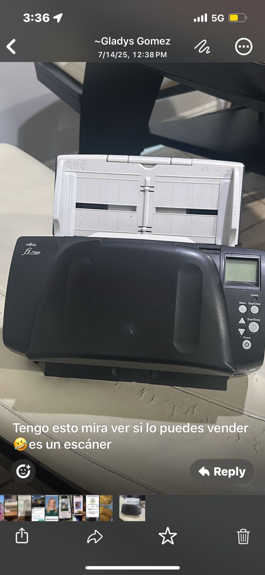 Fujitsu Fi-7160 Color Duplex Document Scanner USB-B 3.0