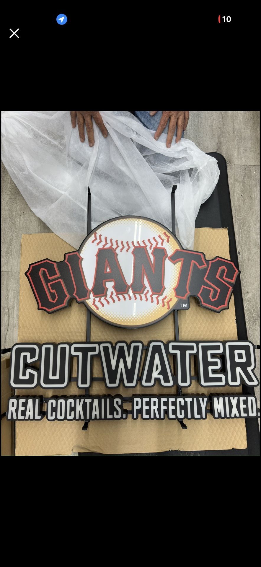 San Francisco Giants x Cutwater LED Bar Sign – Brand New