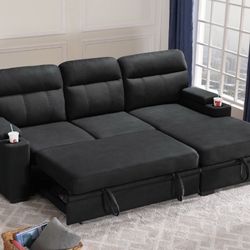 Sleeper Sofa With CupHolder //Financing Available 