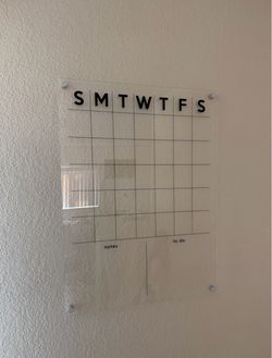 Clear Acrylic Wall Calendar