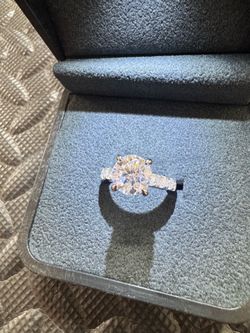 Brand New 4.3ct Moissanite S925 Sterling Silver Engagement Ring, Pass Tester, various sizes