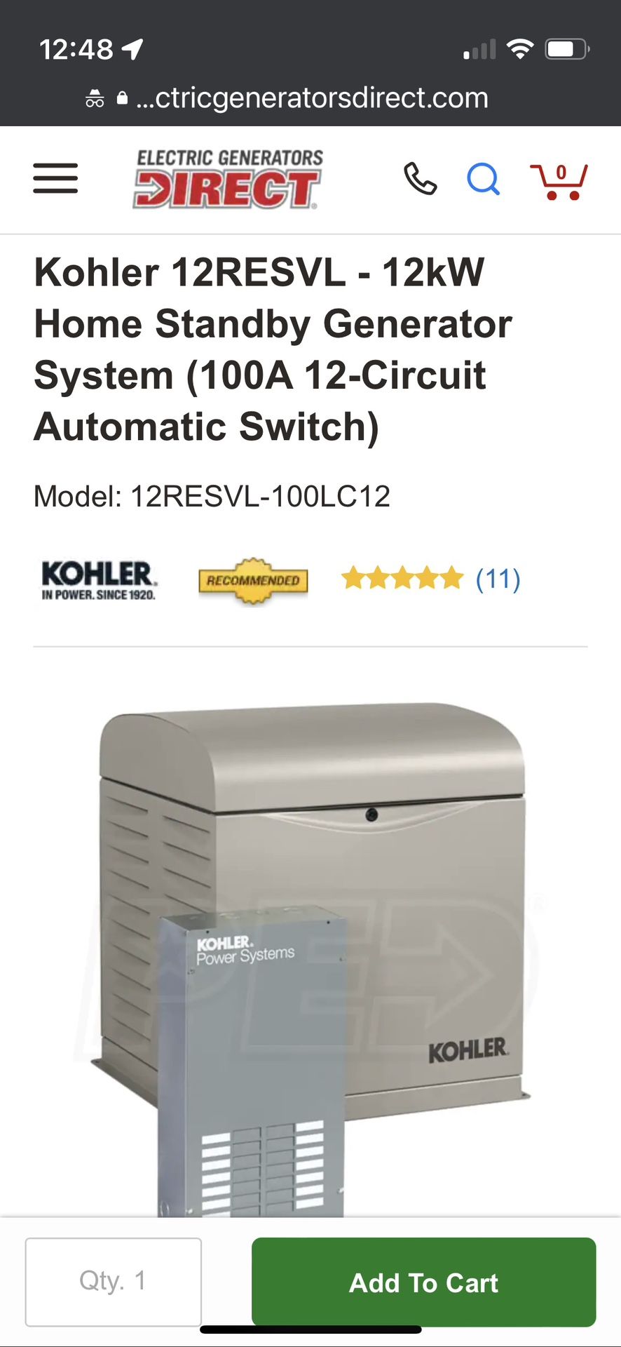 Kohler Home Standby Generator