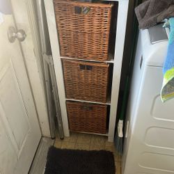 Wicker And Wood Storage