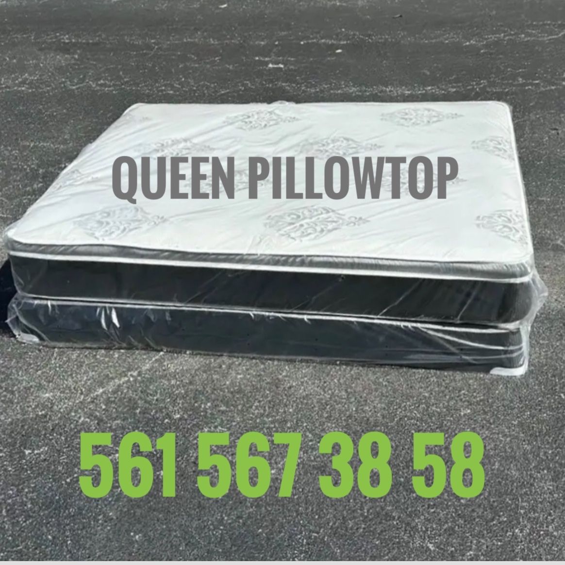 NEW Mattress Queen Size Pillowtop With Box Spring // Offer  🚚