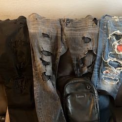 Jeans And Satchel Bag