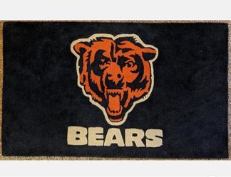 🏈 Official Chicago Bears Team Logo Rug – 3’ x 5’ – BRAND NEW & SEALED! 🐻🧡💙