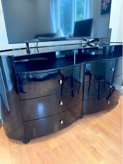 Modern black dresser