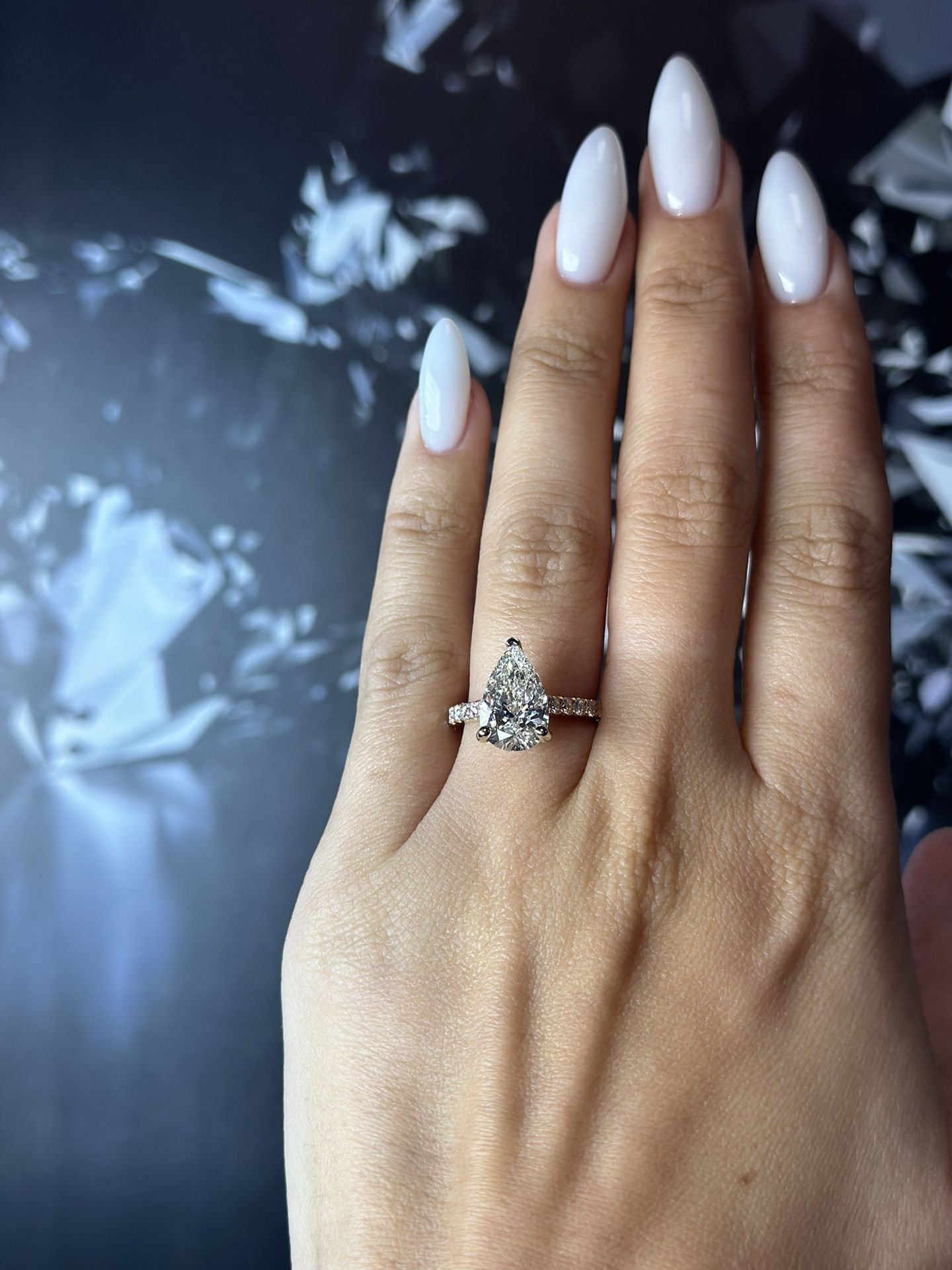 Pear Shape Diamond Engagement Ring