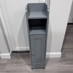 Wall Mount Slim Bathroom Storage Cabinet Wood 7x7.5x31.5