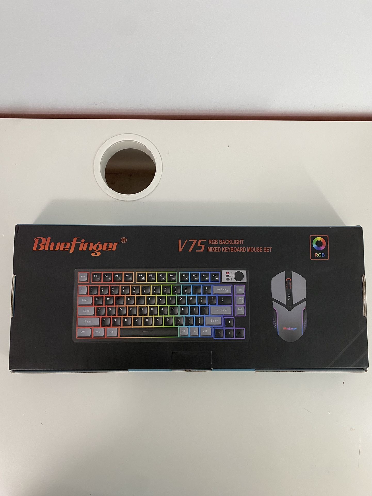 BlueFinger Wireless Gaming Keyboard And Mouse RGB Backlit